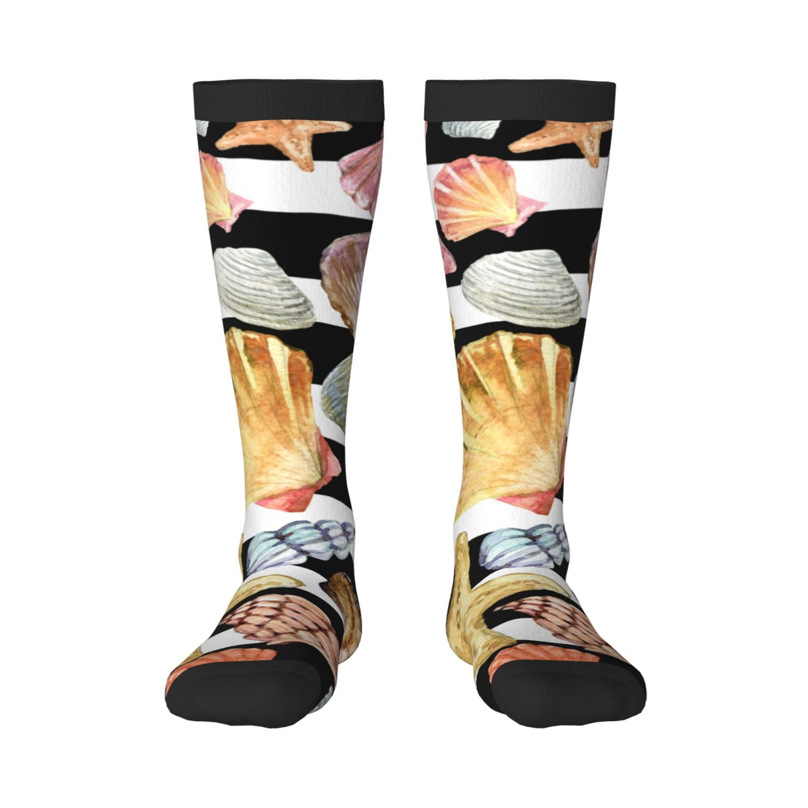 Naloa Sea Shell Thigh High Socks Extra Long Stretchy Sock Women Over ...