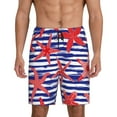 thumbnail image 1 of Naloa Sea Stars Men's Short Pajama Pants, Lounge Comfort Shorts with Elasticized Waistband and Side Pockets - 3X-Large, 1 of 9