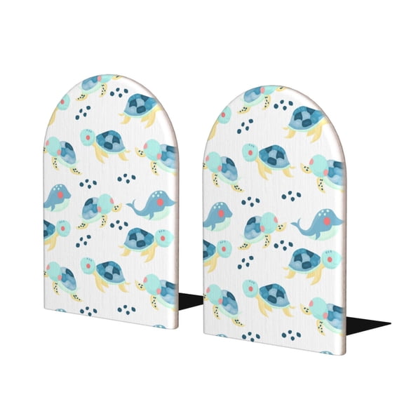Naloa Sea Turtle 2 Pcs Bookend Large Capacity Office Book Ends for Home Office Library School Study Decoration