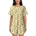 thumbnail image 1 of Naloa Sea Turtle And Whale Women's Short-Sleeved Pajama Set, Loungewear, Summer pajamas, Breathable Cozy - X-Large, 1 of 9