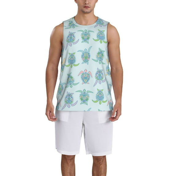 Naloa Sea Turtle Basketball Jersey Reversible Men's Mesh Athletic Sports Shirts Training Practice S-4XL3X-Large