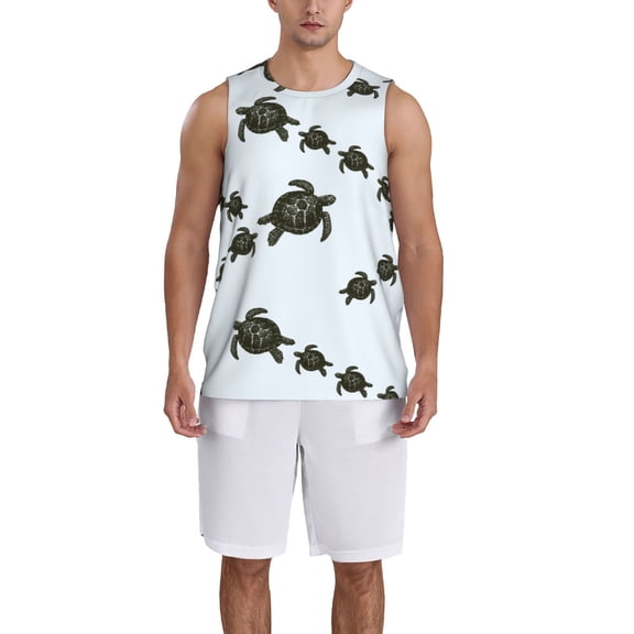 Naloa Sea Turtle Basketball Jersey Reversible Men's Mesh Athletic Sports Shirts Training Practice S-4XLLarge