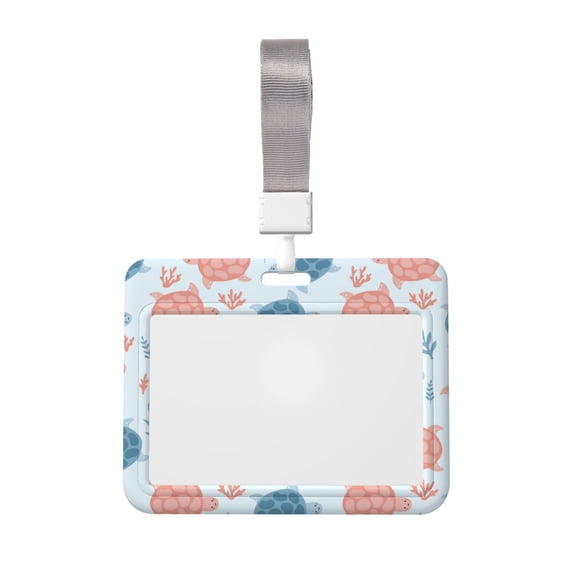 Naloa Sea Turtle Card Badge Holder Work Badge Sleeve for Office, School, Factory, ID Credit Cards, Driver Licenses and Passes