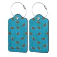 thumbnail image 1 of Naloa Sea Turtle Luggage Tag for Suitcase Leather Baggage Tag with Stainless Steel Loop Privacy Cover for Women Men Girls-4 PCS, 1 of 5