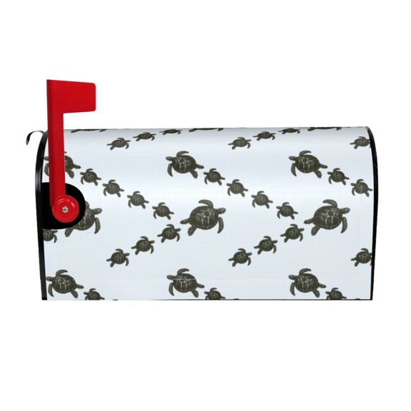 Naloa Sea Turtle Mailbox Covers Magnetic Post Box Cover Post Letter Box Cover Garden Decor-21x18 in