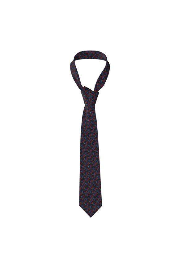 Sea Turtle Print Solid Color Tie Formal Necktie for MenSuitable for business, daily life, work