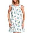 thumbnail image 1 of Naloa Sea Turtle Print Women's Summer Spring Casual Beach Sundress,Vacation Sleeveless Tank Crewneck Loose Dresses, 1 of 7