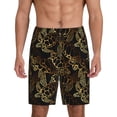 thumbnail image 1 of Naloa Sea Turtle With Ocean Men's Short Pajama Pants, Pj Shorts, Lounge Comfort Shorts-Medium, 1 of 6