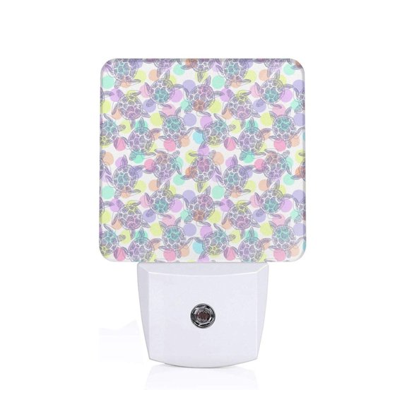 Naloa Sea Turtles Night Lights Plug into Wall, Dusk to Dawn Sensor Warm White Led Night Light 0.5W, Nightlight suit for Adults, Bedroom, Bathroom, Hallway, Kitchen