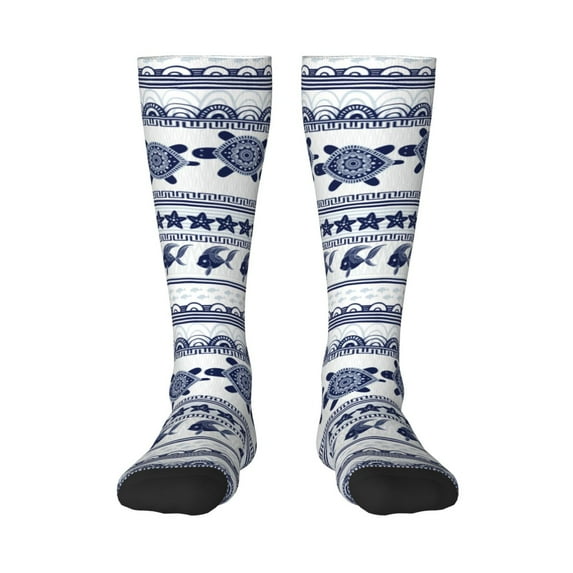 Naloa Sea Underwater Turtles Thigh High Socks Extra Long Stretchy Sock Women Over Knee High Opaque Stocking Daily Wear