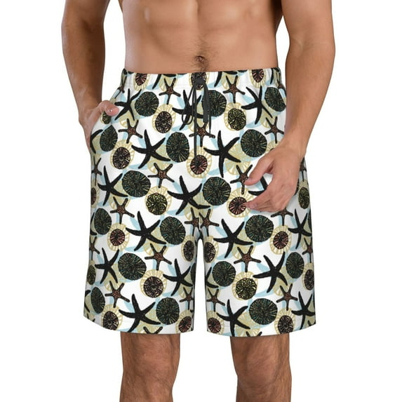 Naloa Sea Urchin Men's Beach Shorts, Surfing shorts, Swim trunks, Quick Dry Swim Trunks for Surfing Beach Fun - X-Large