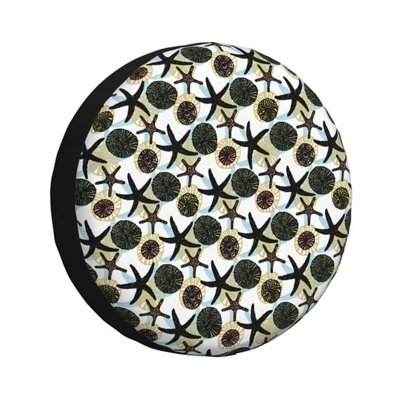 Naloa Sea Urchin PVC Leather Spare Tire Wheel Cover for Car Truck SUV Camper Trailer Universal Fit many size14 inch