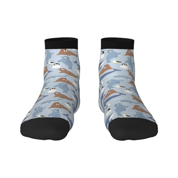 Naloa Seal Fox Seagull Whales Ankle Socks for Women Non Slip Socks No Show Socks Classic Low Cut Casual Socks Casual Socks
