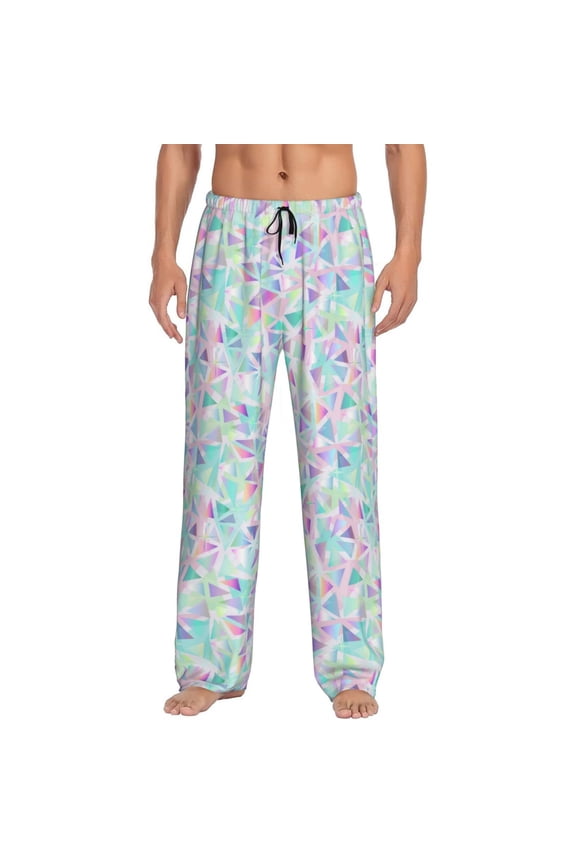 Sequins Pajama Pants Men, PJ Bottoms, Sleep & Lounge Pants-X-Large