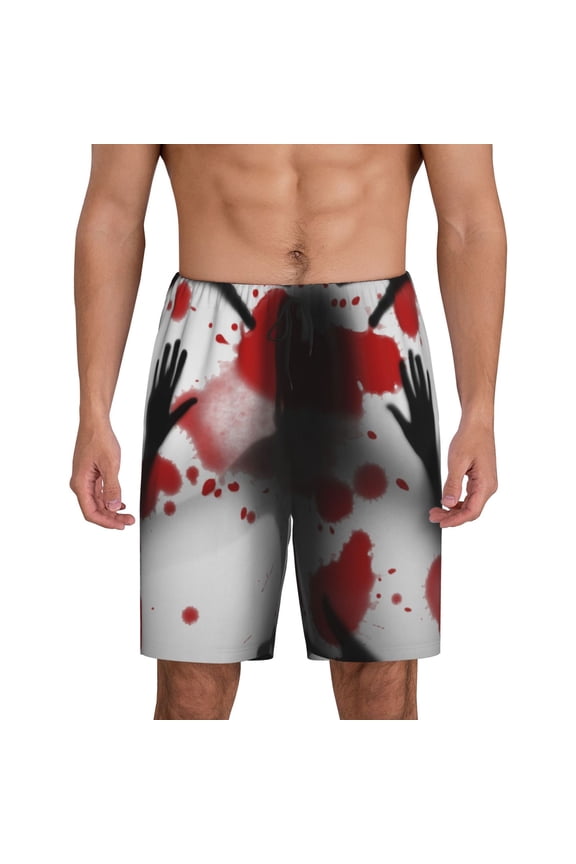Shadows Behind Men's Short Pajama Pants, Pj Shorts, Lounge Comfort Shorts-3X-Large