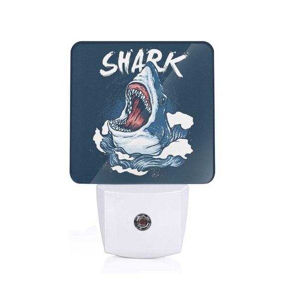 Naloa Shark Night Lights Plug into Wall, Dusk to Dawn Sensor Warm White Led Night Light 0.5W, Nightlight suit for Adults, Bedroom, Bathroom, Hallway, Kitchen