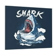 thumbnail image 1 of Naloa Shark Print Canvas Bathroom Wall Art,Bathroom Wall Art Decoration, Canvas Poster Prints,Decorative Paintings for Living Room, Bathroom, Kids Room, 1 of 6