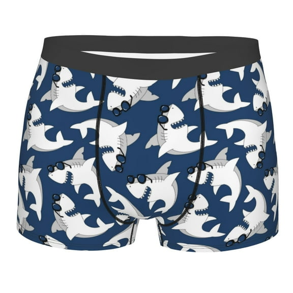 Naloa Shark Print Mens Underwear - Boxers for Men, Classic Briefs for Men