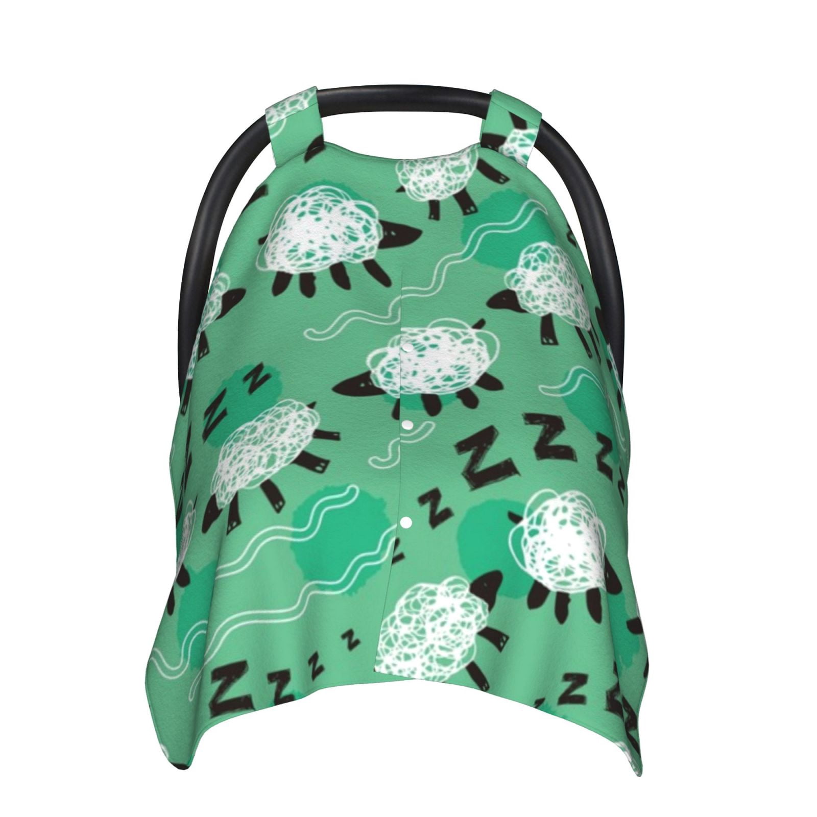 Naloa Sheep Zzz Baby Car Seat Cover, Breathable Baby Carrier Cover, Multiuse Baby Carrier Cover & Nursing Breastfeeding Cover