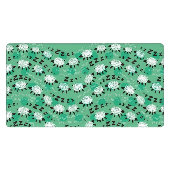 Naloa Sheep Zzz Gaming Mouse Pad Large Mouse Mat Long Extended Desk Pad Non-Slip Rubber Mice Pads Stitched Edges Thin Pad (16x29.5 Inch)