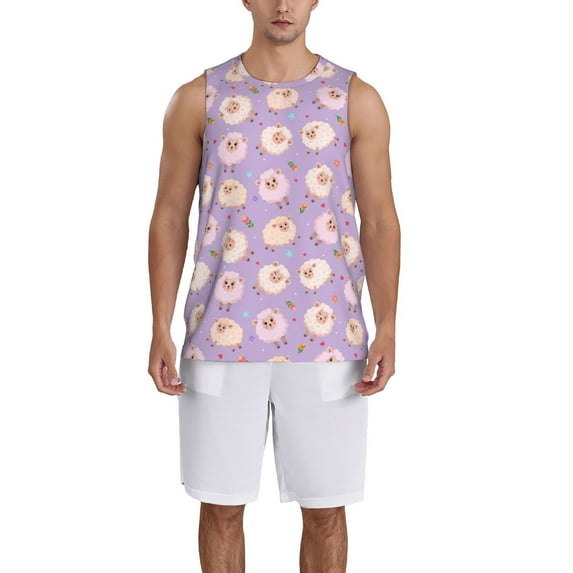 Naloa Sheeps Basketball Jersey Reversible Men's Mesh Athletic Sports Shirts Training Practice S-4XLMedium