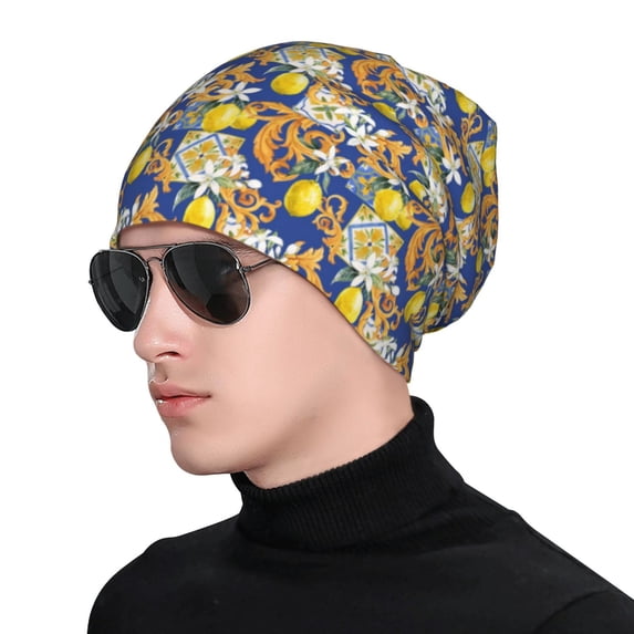 Naloa Sicilian Style Soft Beanie Hat, Knit Beanie Daily Beanie in Fine Knit for Women Men Winter Travel, Outdoor