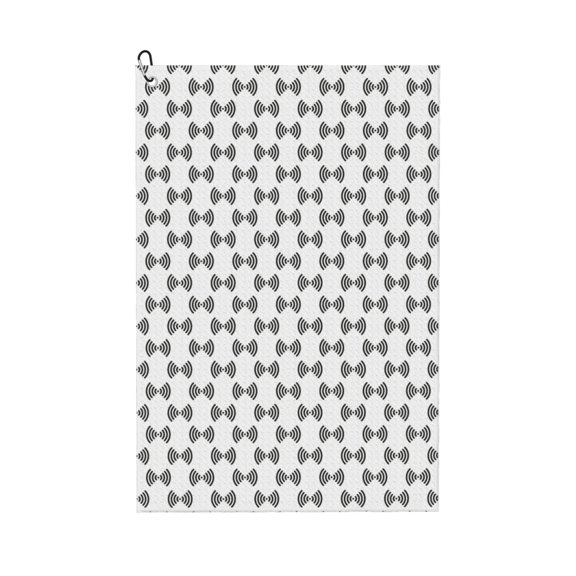 Naloa Signal Icon Golf Towel Golf Gift for Men and Women Golf Towel with Carabiner Clip to Quickly Remove Mud, Dirt and Sweat