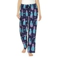 thumbnail image 1 of Naloa Silhouette Cats Print Women’s Ultra-Soft Comfy Pajama Lounge Pants with Pockets & Drawstring, 1 of 8