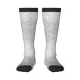thumbnail image 1 of Naloa Silver Glitter Thigh High Socks Extra Long Stretchy Sock Women Over Knee High Opaque Stocking Daily Wear, 1 of 6
