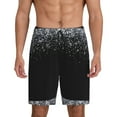 thumbnail image 1 of Naloa Silver Glitter1 Men's Short Pajama Pants, Lounge Comfort Shorts with Elasticized Waistband and Side Pockets - 4X-Large, 1 of 9