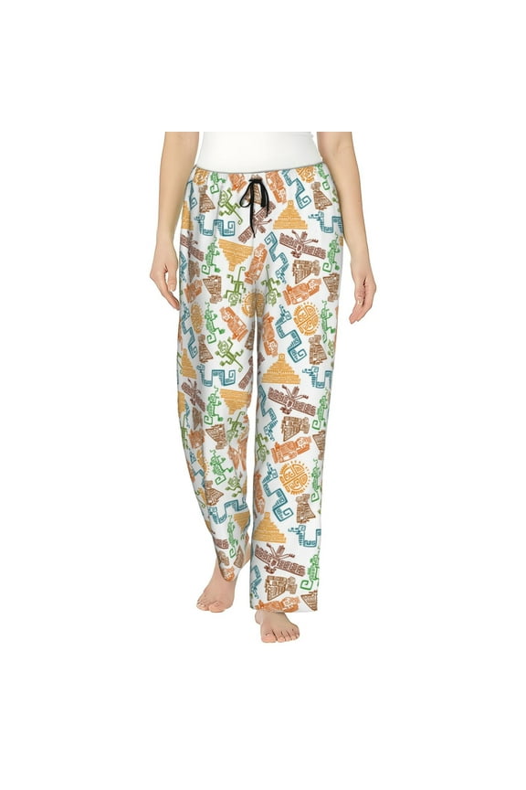 Simple Drawing Print Women’s Ultra-Soft Comfy Pajama Lounge Pants with Pockets & Drawstring