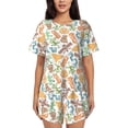 thumbnail image 1 of Naloa Simple Drawing Women's Short-Sleeved Pajama Set, Loungewear, Summer pajamas, Breathable Cozy - 3X-Large, 1 of 9