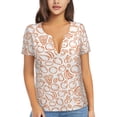 thumbnail image 1 of Naloa Simple Fruit Print T-Shirts Short Sleeve V Neck Tees for Women Fashion Tops Trendy Lightweight Soft Casual Summer Outfits Clothes, 1 of 5
