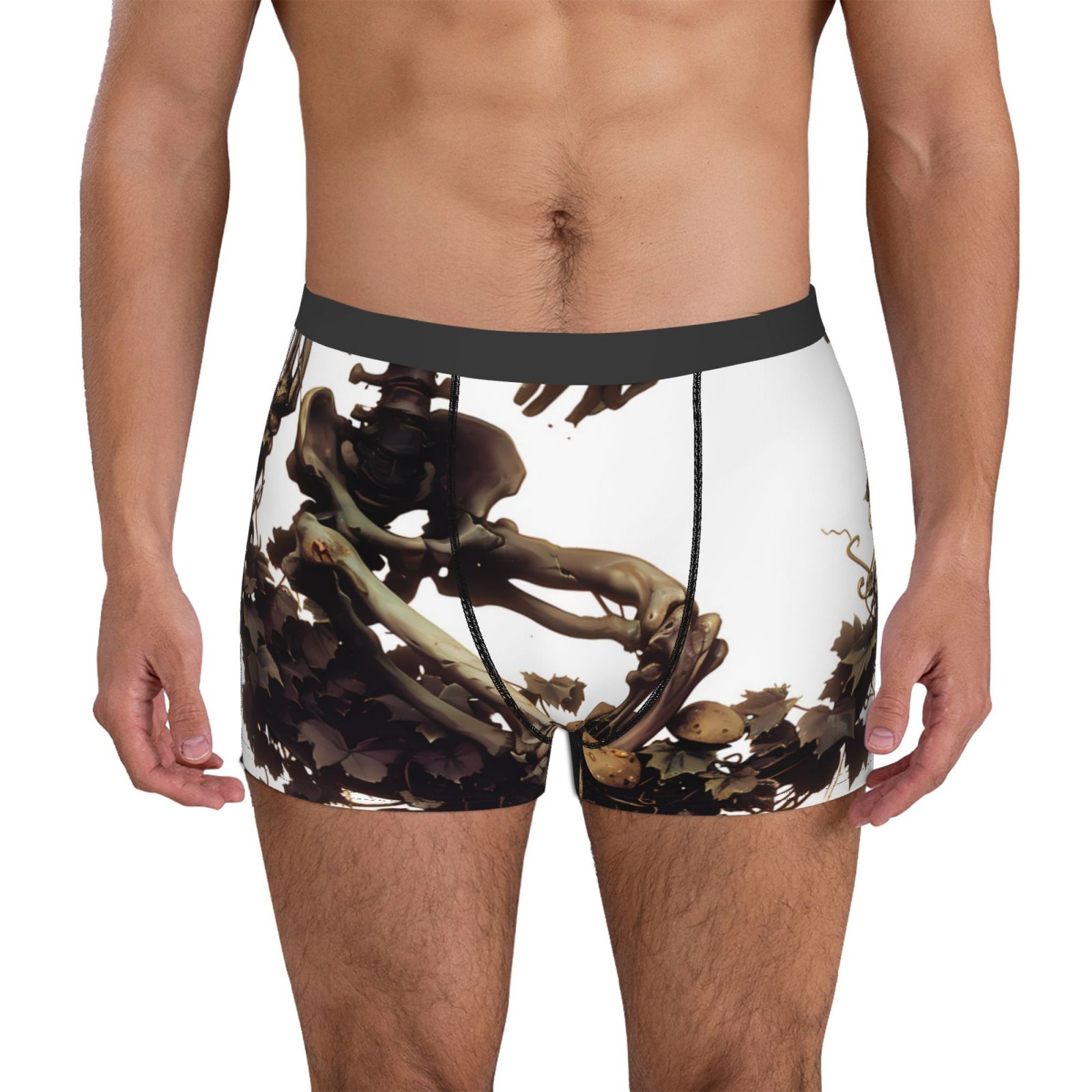 Boxer Skeleton Naloa Skeleton Dance with Mushrooms Mens Underwear - Boxers for Men ...