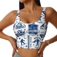 thumbnail image 1 of Naloa Skiing Enthusiast Sports Bras for Women,Sports Bras for Women High Support with Removable Pads-X-Large, 1 of 8