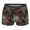 thumbnail image 1 of Naloa Skull and Red Roses Print Mens Underwear - Boxers for Men, Classic Briefs for Men, 1 of 9