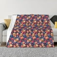 thumbnail image 1 of Naloa Skull colorful daisy Flannel Blankets - Thick and Warm Blanket for Winter, Soft Fuzzy Plush King Blanket for All Seasons60"x50", 1 of 6
