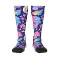 thumbnail image 1 of Naloa Skull colorful mushroom Thigh High Socks Extra Long Stretchy Sock Women Over Knee High Opaque Stocking Daily Wear, 1 of 6