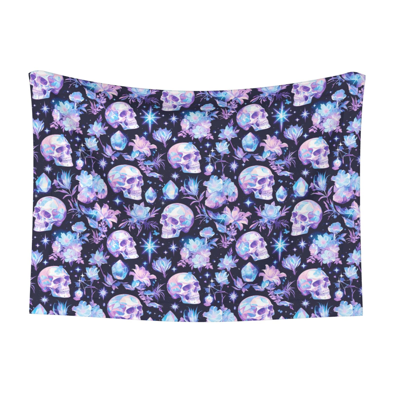 Naloa Skull crystal flower Dog Blanket, 3 Sizes Cat Blanket for Indoor Cats Large Medium Small Dog Gifts-Medium