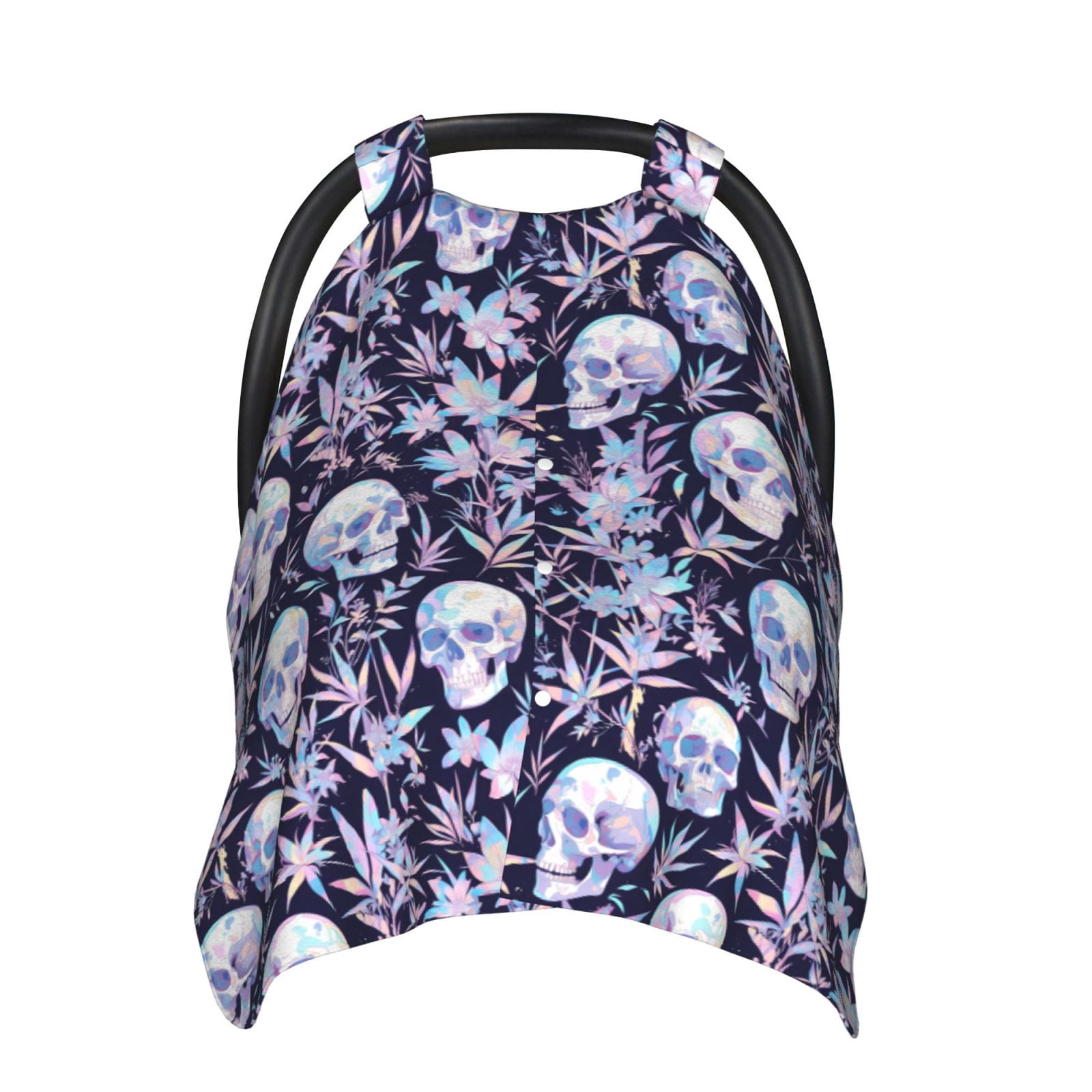 Naloa Skull flower crystal Baby Car Seat Cover, Breathable Baby Carrier Cover, Multiuse Baby Carrier Cover & Nursing Breastfeeding Cover