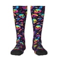 thumbnail image 1 of Naloa Skull mushroom rainbow color Thigh High Socks Extra Long Stretchy Sock Women Over Knee High Opaque Stocking Daily Wear, 1 of 6