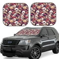 thumbnail image 1 of Naloa Skull record artist Print 2-Piece Windshield Sunshade,Foldable Car Front Window Sun Shades,for Most Sedans SUV Truck-Small, 1 of 6