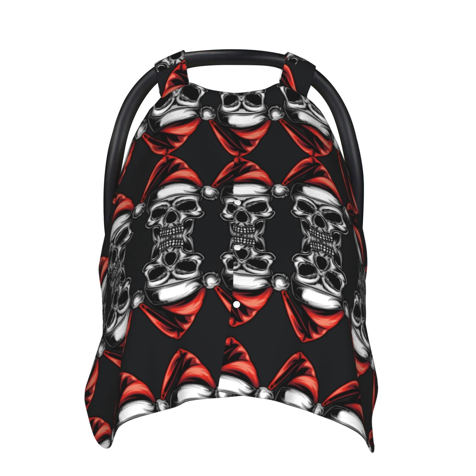 Naloa Skull santa hat Baby Car Seat Cover, Breathable Baby Carrier Cover, Multiuse Baby Carrier Cover & Nursing Breastfeeding Cover