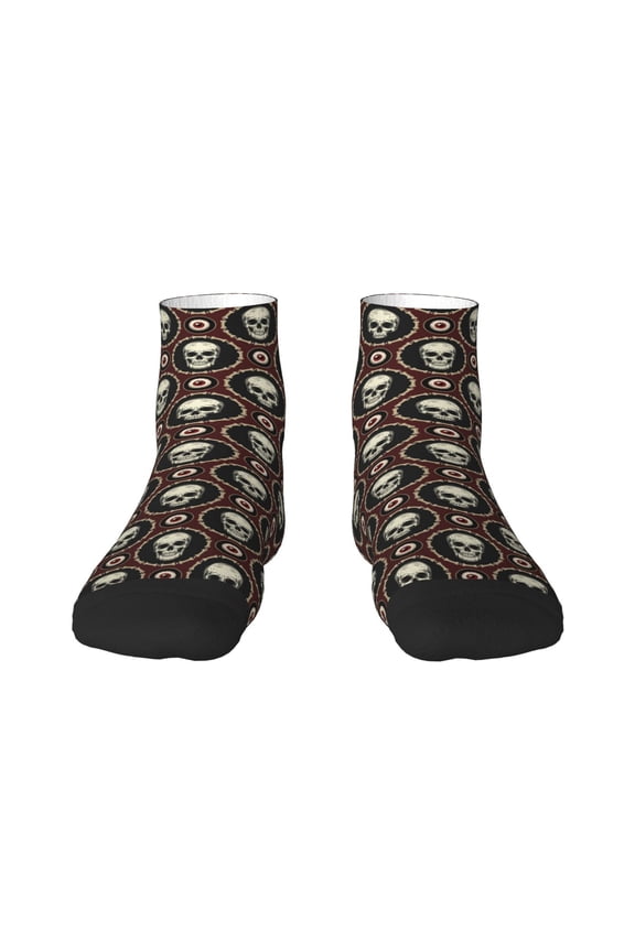 Skulls And Red Eyeballs Ankle Socks for Women Non Slip Socks No Show Socks Classic Low Cut Casual Socks Casual Socks