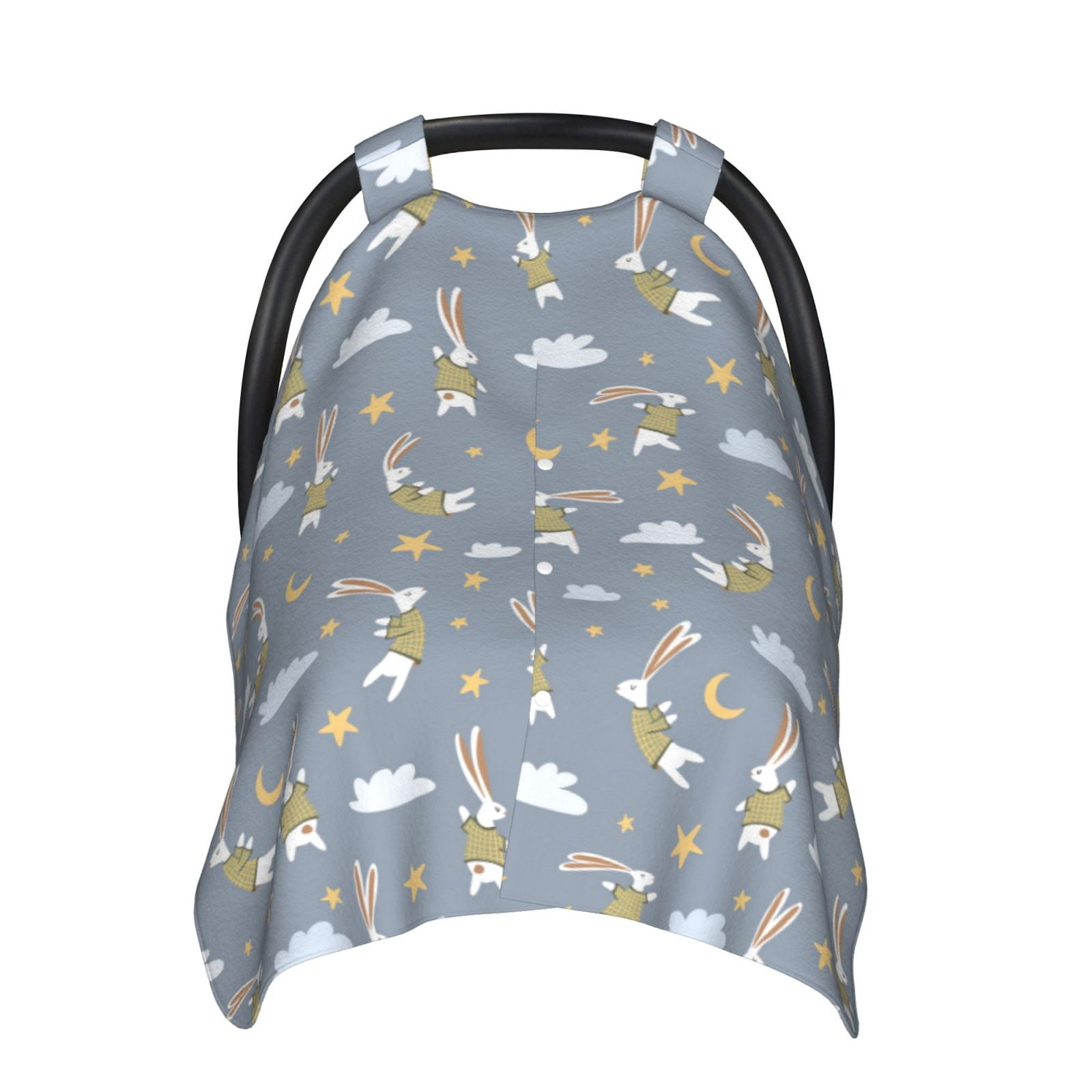 Naloa Sleep Rabbit Baby Car Seat Cover, Breathable Baby Carrier Cover, Multiuse Baby Carrier Cover & Nursing Breastfeeding Cover