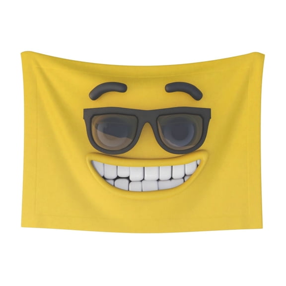 Naloa Smiling With Sunglasses Dog Blanket, 3 Sizes Cat Blanket for Indoor Cats Large Medium Small Dog Gifts-Medium