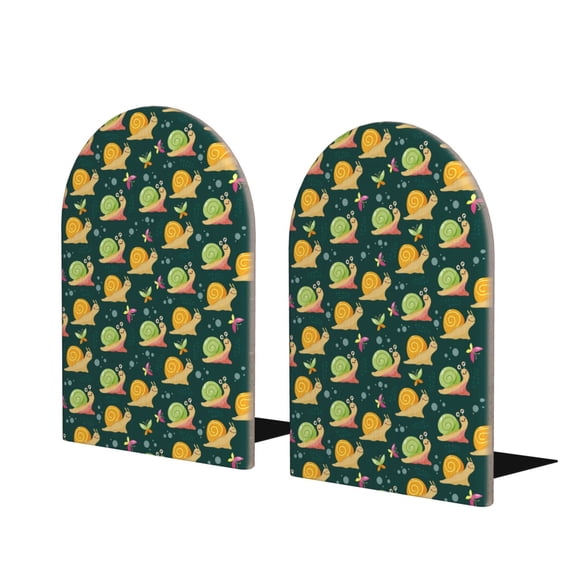 Naloa Snails And Butterfies 2 Pcs Bookend Large Capacity Office Book Ends for Home Office Library School Study Decoration