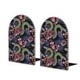 thumbnail image 1 of Naloa Snake And Flower 2 Pcs Bookend Large Capacity Office Book Ends for Home Office Library School Study Decoration, 1 of 8