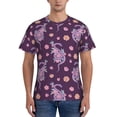thumbnail image 1 of Naloa Snake And Flower Men's T-Shirt Sport T-shirt Men's Basic Tee Casual Men's Shirt, Round Neck, Short Sleeves - 3X-Large, 1 of 5