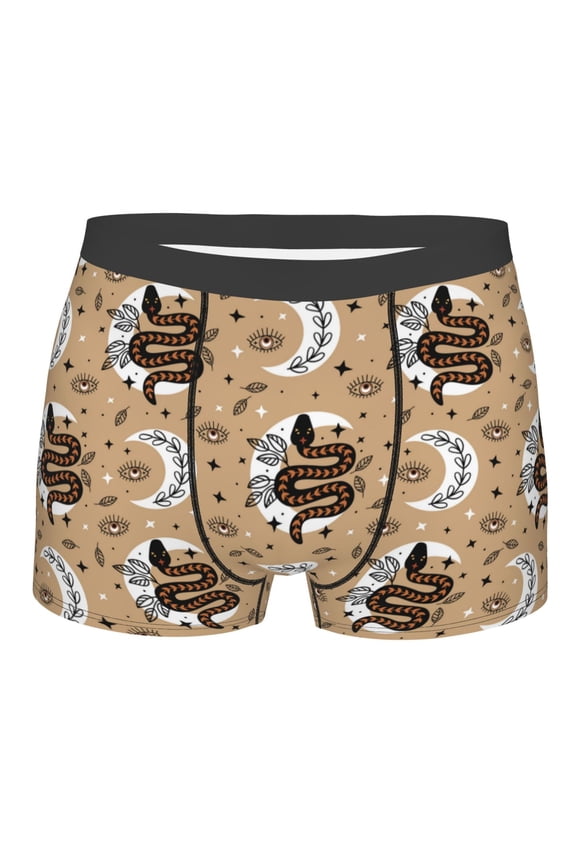 Snake And Flower Print Mens Underwear - Boxers for Men, Classic Briefs for Men